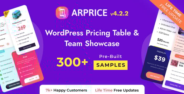 ARPrice - WordPress Pricing Table Plugin