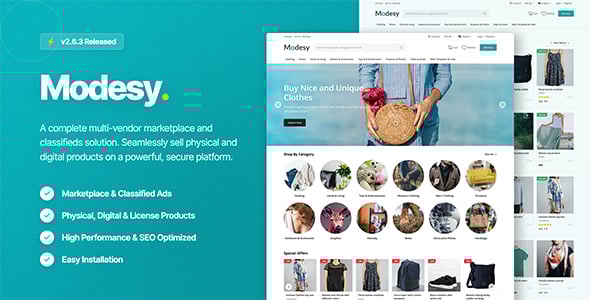 Modesy - Marketplace & Classified Ads Script