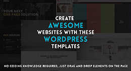 Wordpress Templates with Drag and Drop editing
