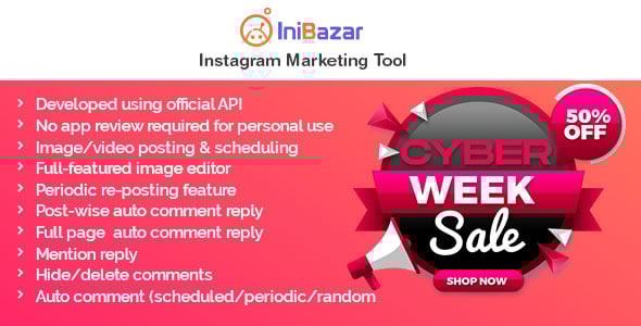 IniBazar - Instagram Post Scheduler & Marketing Tool (SaaS Platform)