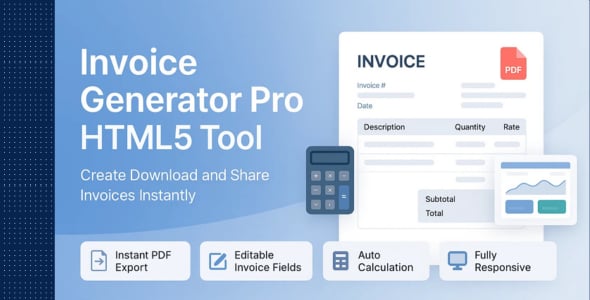Smart Invoice Generator HTML5 Tool Simple Fast Professional Billing Maker