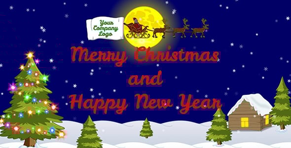Christmas and New Year Greeting Card