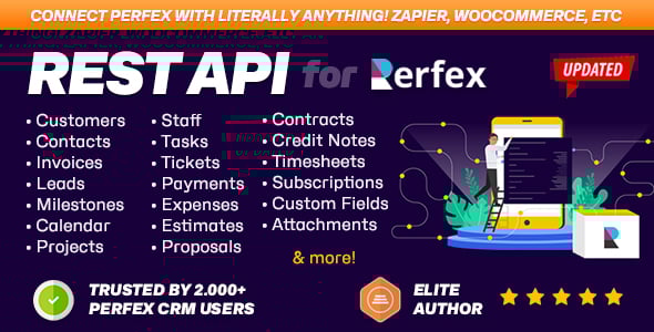 REST API module for Perfex CRM - Connect Apps and Automate Workflows with third party applications