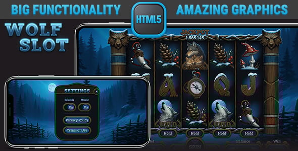 HTML Responsive Slot • Wolf Forest Casino Game