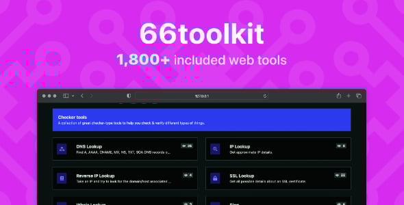 66toolkit - Ultimate Web Tools System (SAAS)