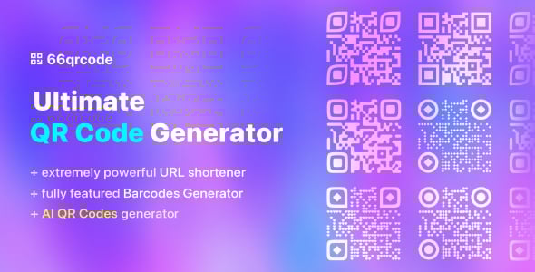 66qrcode - AI QR Codes & Barcodes Generator & URL Shortener (SAAS)