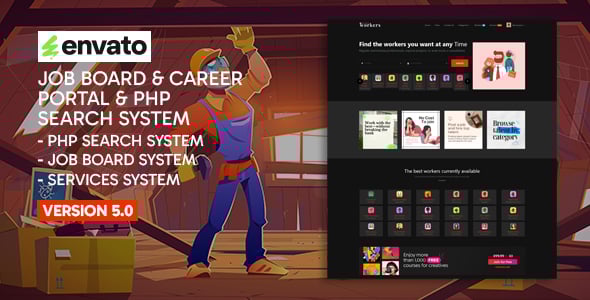 Workers - Job Board & Career Portal & php Search System