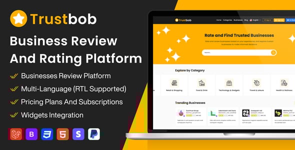 Trustbob - Business Review And Rating Platform (SAAS)