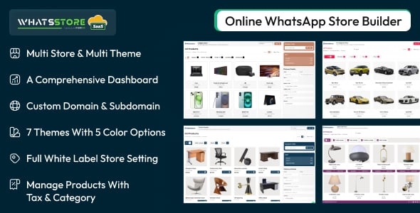 WhatsStore SaaS - Online WhatsApp Store Builder