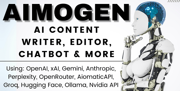 Aimogen Pro - All-in-One AI Content Writer, Editor, ChatBot & Automation Toolkit