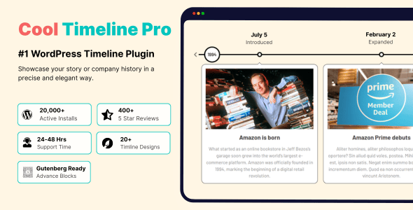 Cool Timeline Pro - Horizontal & Vertical Timeline Plugin For WordPress