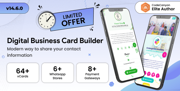 Infy vCard Saas : Digital Business Card Builder
