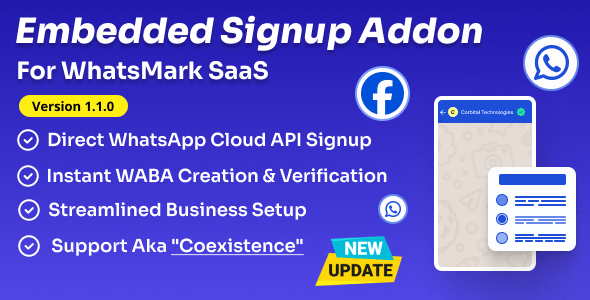 WhatsApp Embedded Signup Addon for WhatsMarkSaaS