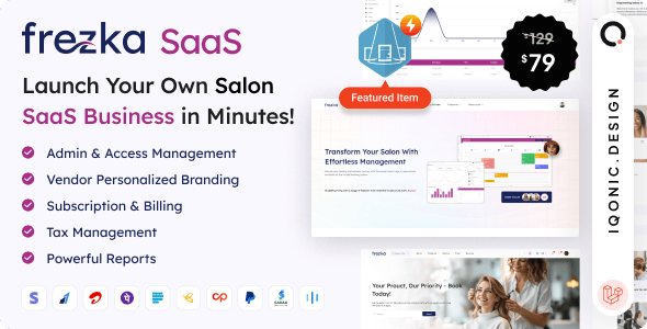 Frezka SaaS – Spa & Salon Management Software | Launch Your Own White Label Platform (Laravel)