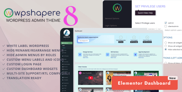 WordPress Admin Theme - WPShapere