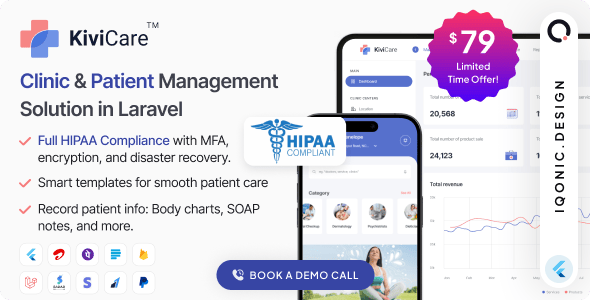 KiviCare(TM) – Clinic Management System for Healthcare with Appointments & EMR (Laravel + Flutter)