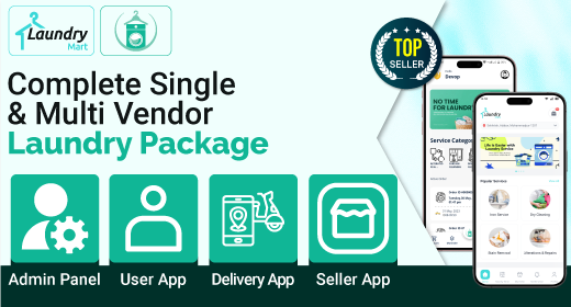 Multi Vendor Laundry Booking App and Admin Panel