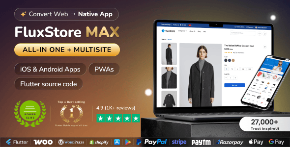 FluxStore MAX - The All-in-One and Multisite E-Commerce Flutter App for Businesses of All Sizes