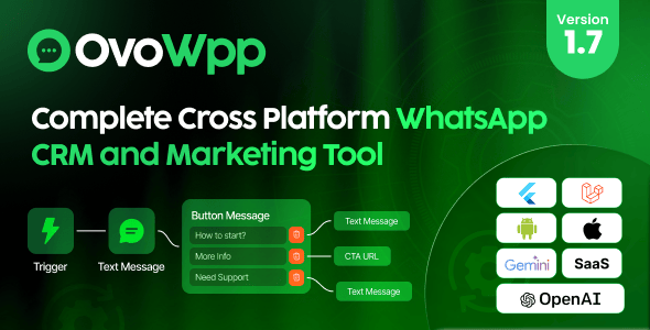 OvoWpp - Complete Cross Platform WhatsApp CRM and Marketing Tool | Web and Mobile App | SaaS
