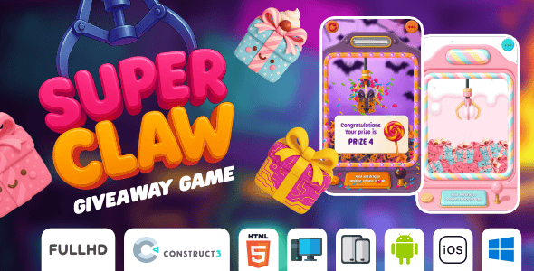 Super Claw - Giveaway Game - HTML5 Game (Construct3)