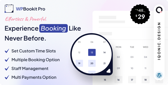 WPBookit Pro - Appointment Booking WordPress Plugin